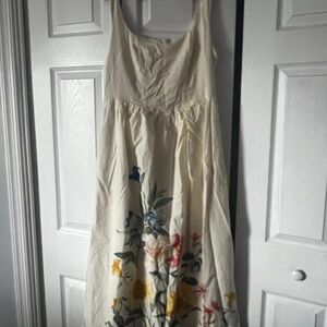 Trixxi Cream Smocked Waist Maxi Dress